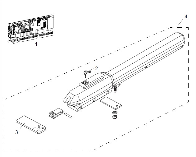 LIFTMASTER SCS500K-124 24V automatisme portail à battants SCS500K