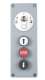 MARANTEC S-APZ 4-1R/2 Interrupteur  cl pour montage en saillie,  impulsion dun ct ou  accroche, bouton-poussoir triple OUVERTURE/STOP/FERMETURE