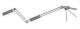 NICE 579.15145 Manivelle avec bride  2 trous et terminal six pans 7, blanc L=1500 mm
